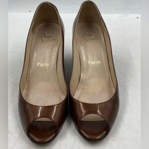 Christian Louboutin Brown Wedge Pumps
